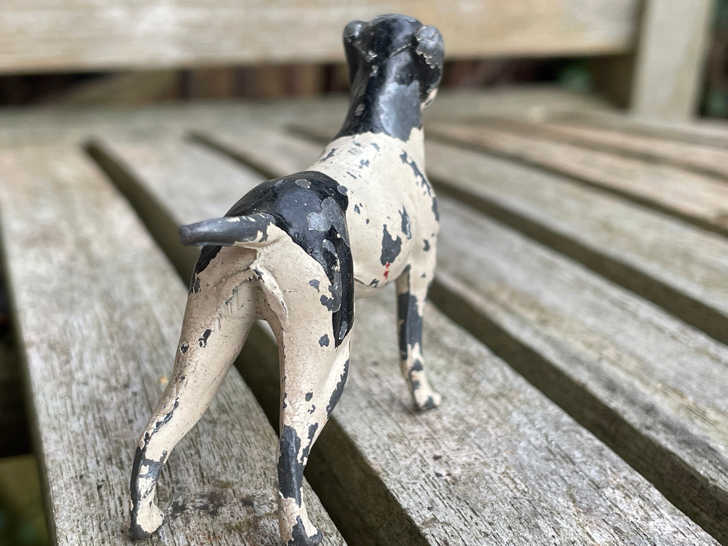 Antique Hand Painted Diecast Metal/Lead scale model of a dog