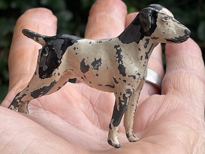 Antique Hand Painted Diecast Metal/Lead scale model of a dog