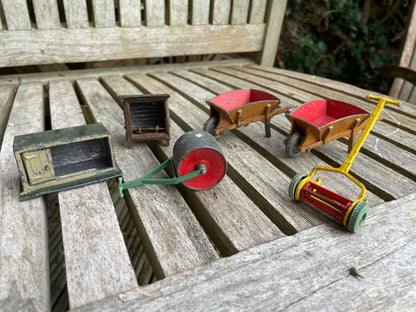 Dinky, FGT and son, Meccano Antique Hand Painted Diecast farm and dolls house  models