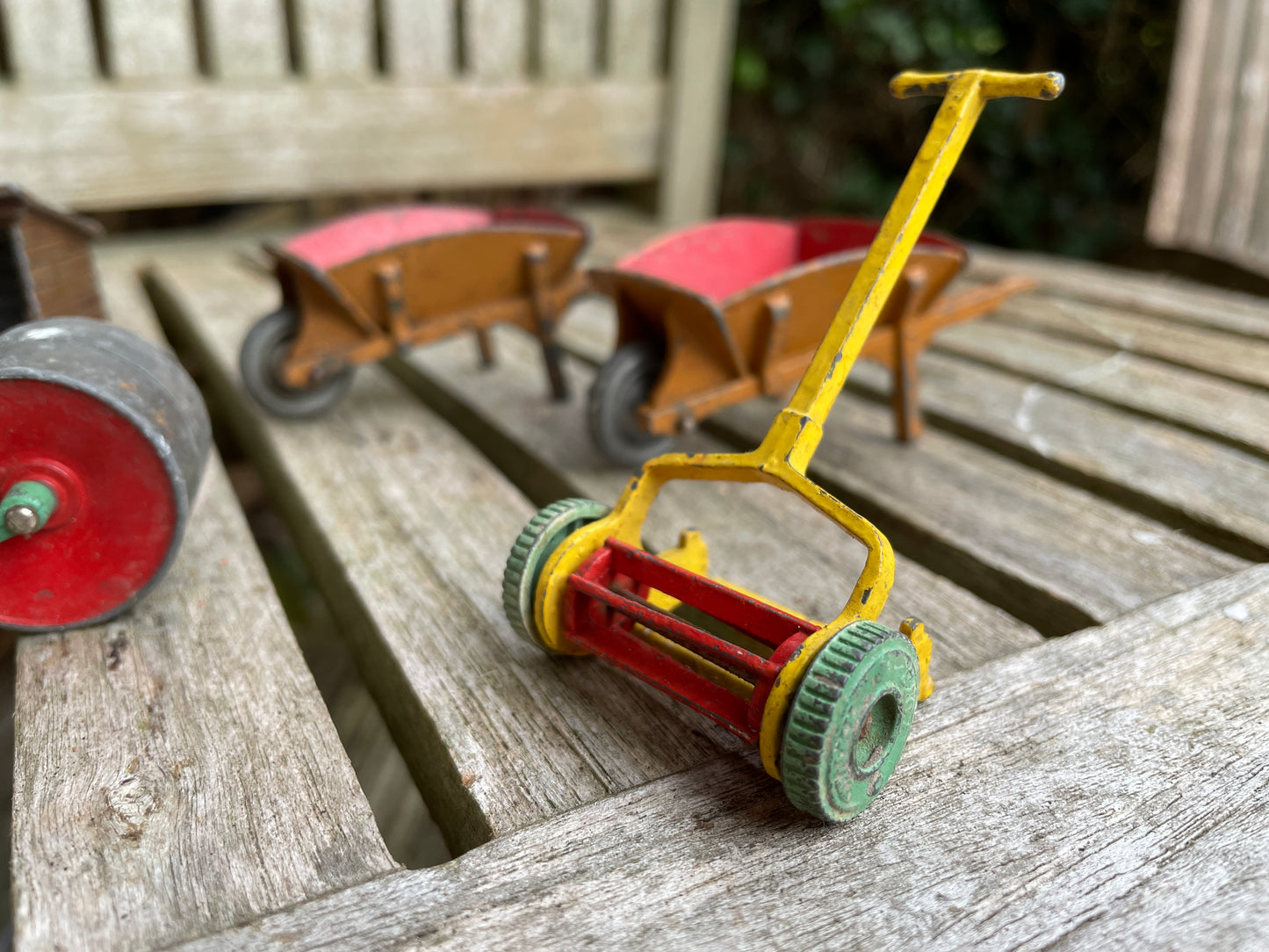 Dinky, FGT and son, Meccano Antique Hand Painted Diecast farm and dolls house  models