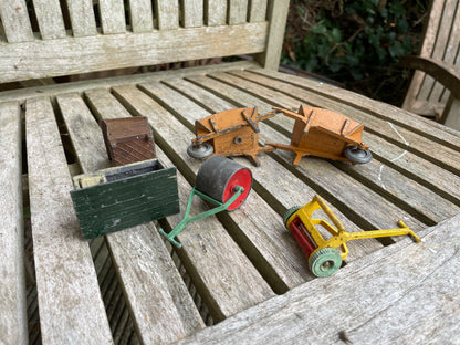 Dinky, FGT and son, Meccano Antique Hand Painted Diecast farm and dolls house  models