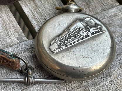 Vintage gents Sekonda 18 jewel USSR Siberian Express train pocket watch 338364 c1950's