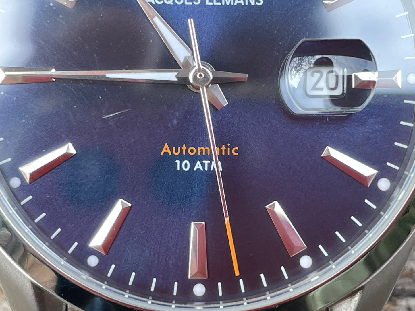 Jacques Lemans 1-1846 Derby automatic wrist watch blue face