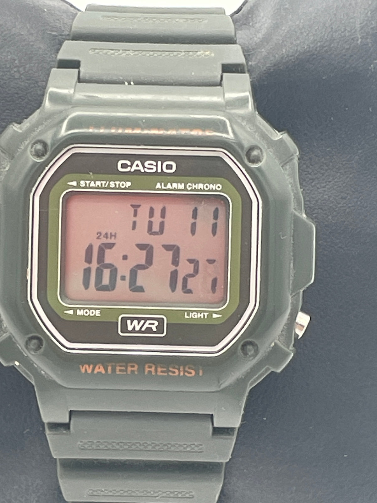 Casio F-108WH Green Digital Alarm Chronograph Watch