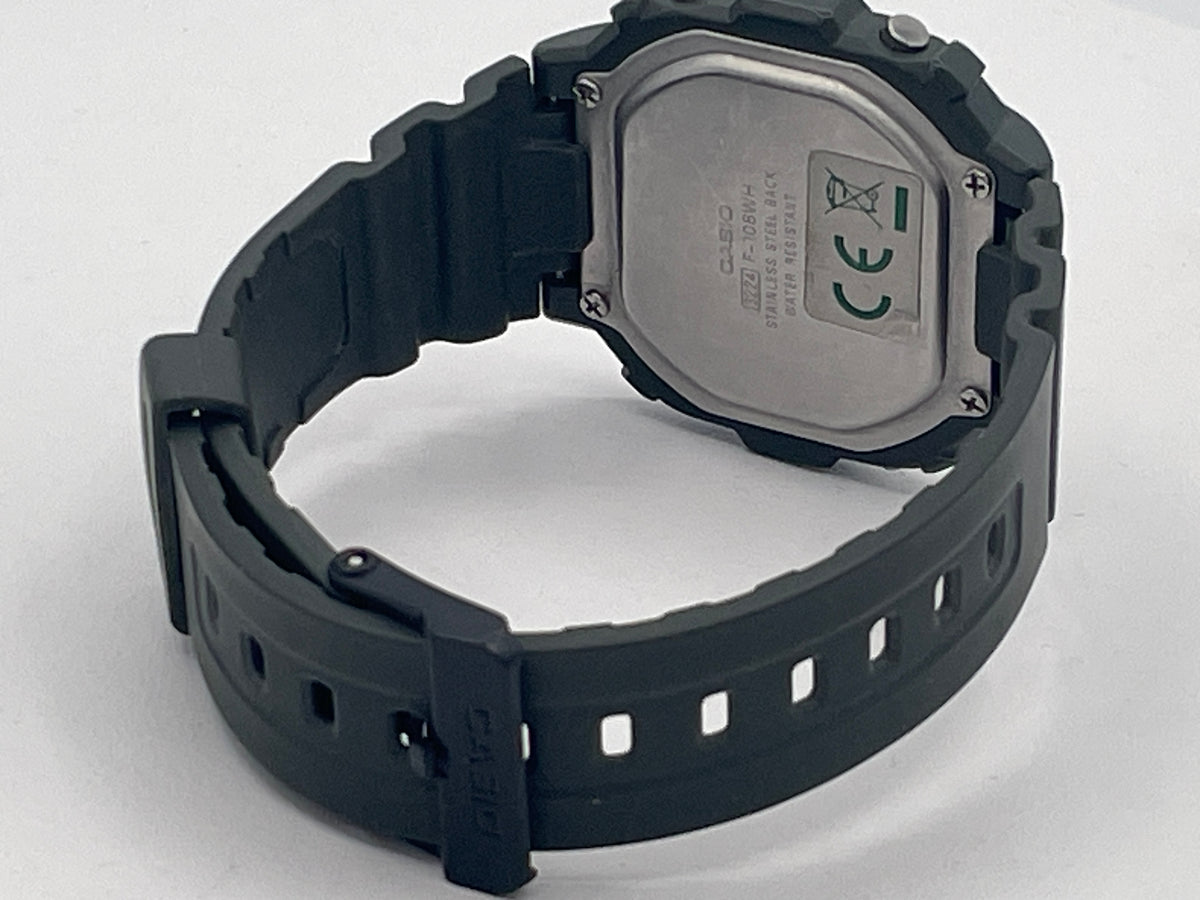 Casio F-108WH Green Digital Alarm Chronograph Watch