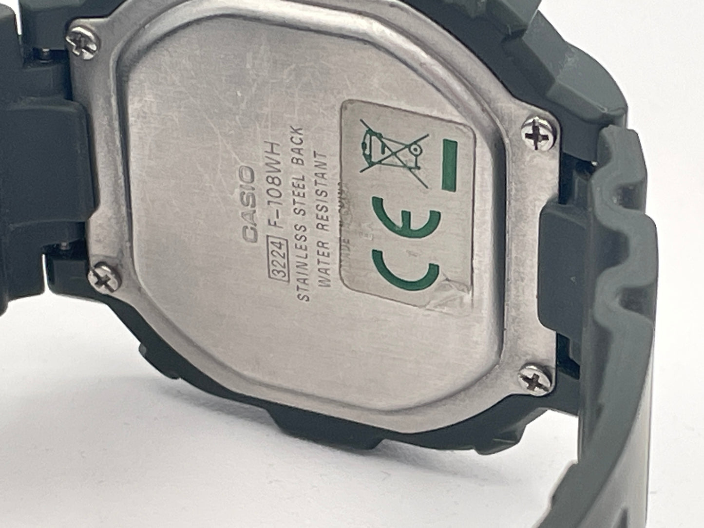 Casio F-108WH Green Digital Alarm Chronograph Watch