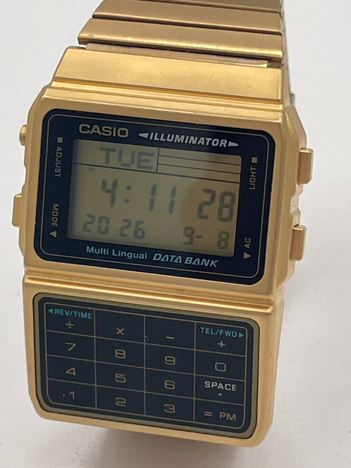 Casio DBC-611G Gold-Tone Data Bank Calculator Watch