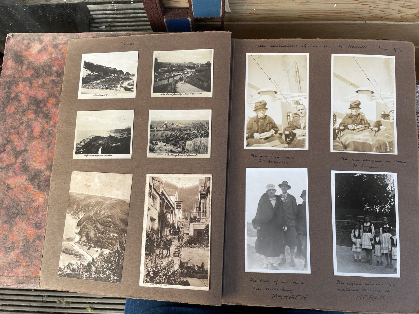 1920's to 60's photograph and postcard travelogue album