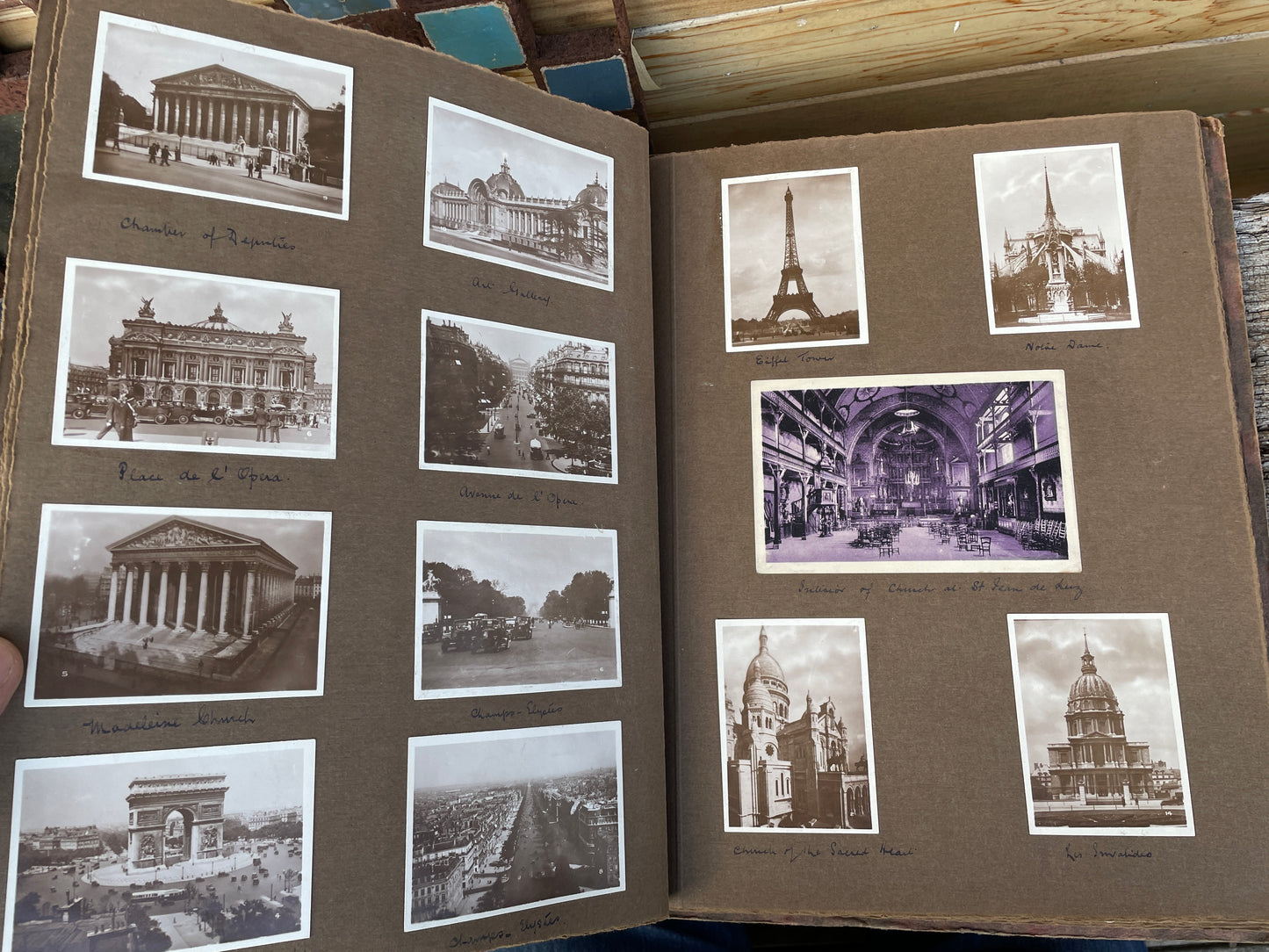 1920's to 60's photograph and postcard travelogue album