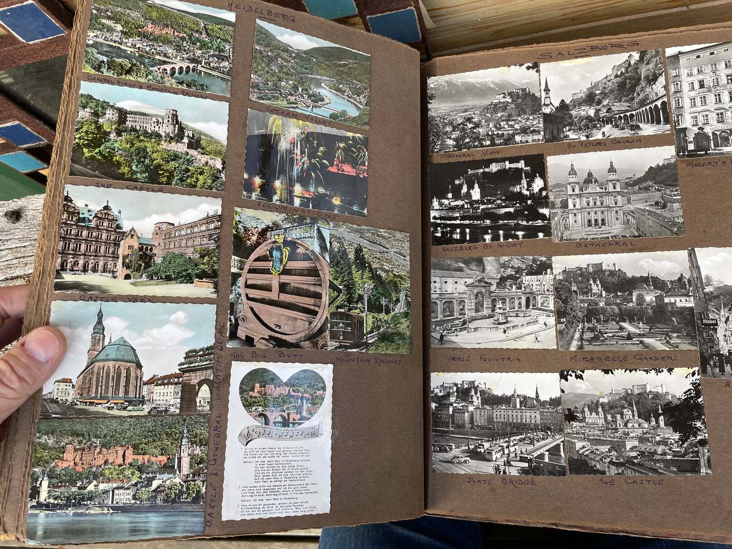 1920's to 60's photograph and postcard travelogue album