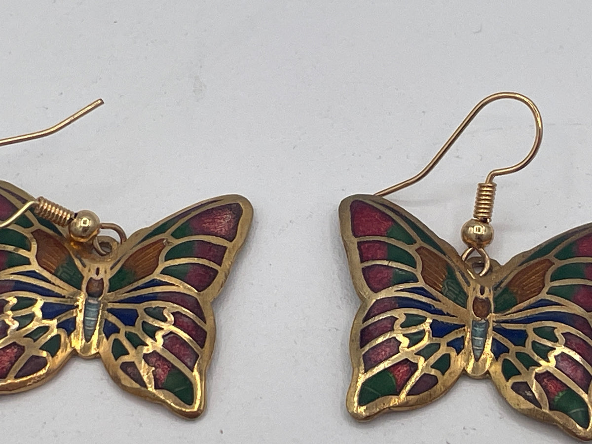 Vintage Enamel Butterfly Brooches & Earrings – MMA 1985