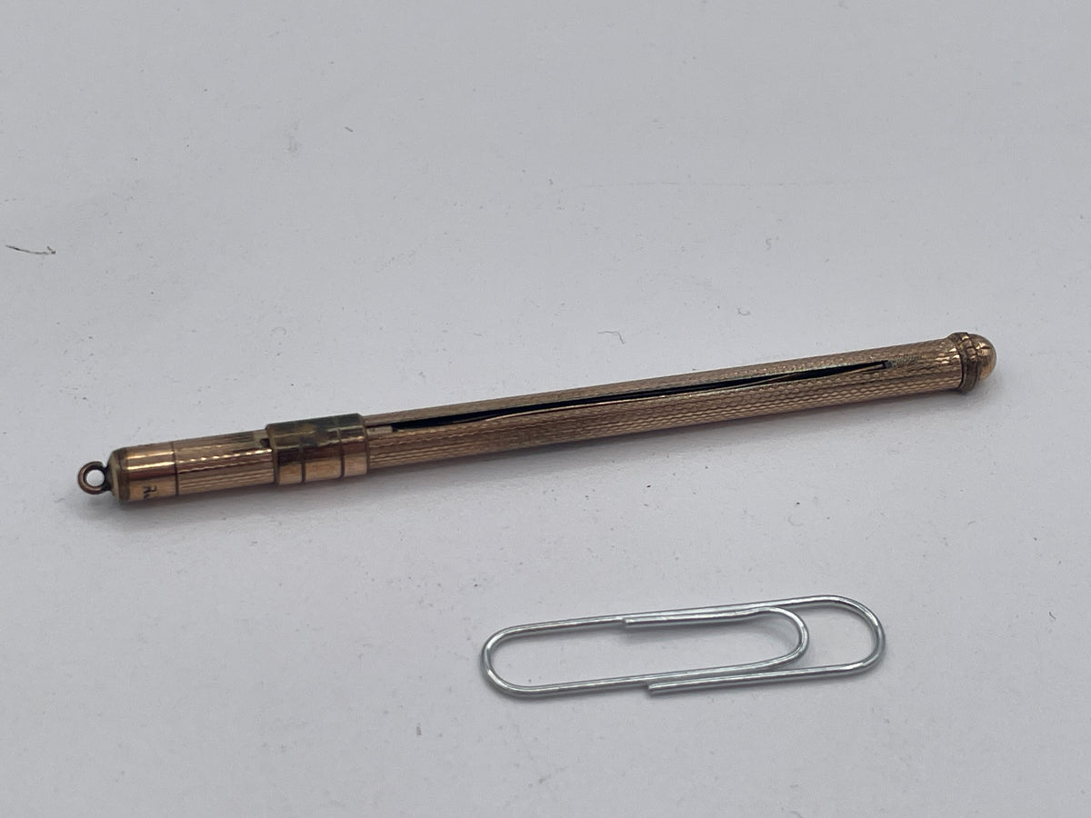 Vintage Rolled Gold Propelling Cocktail Swizzle Stick