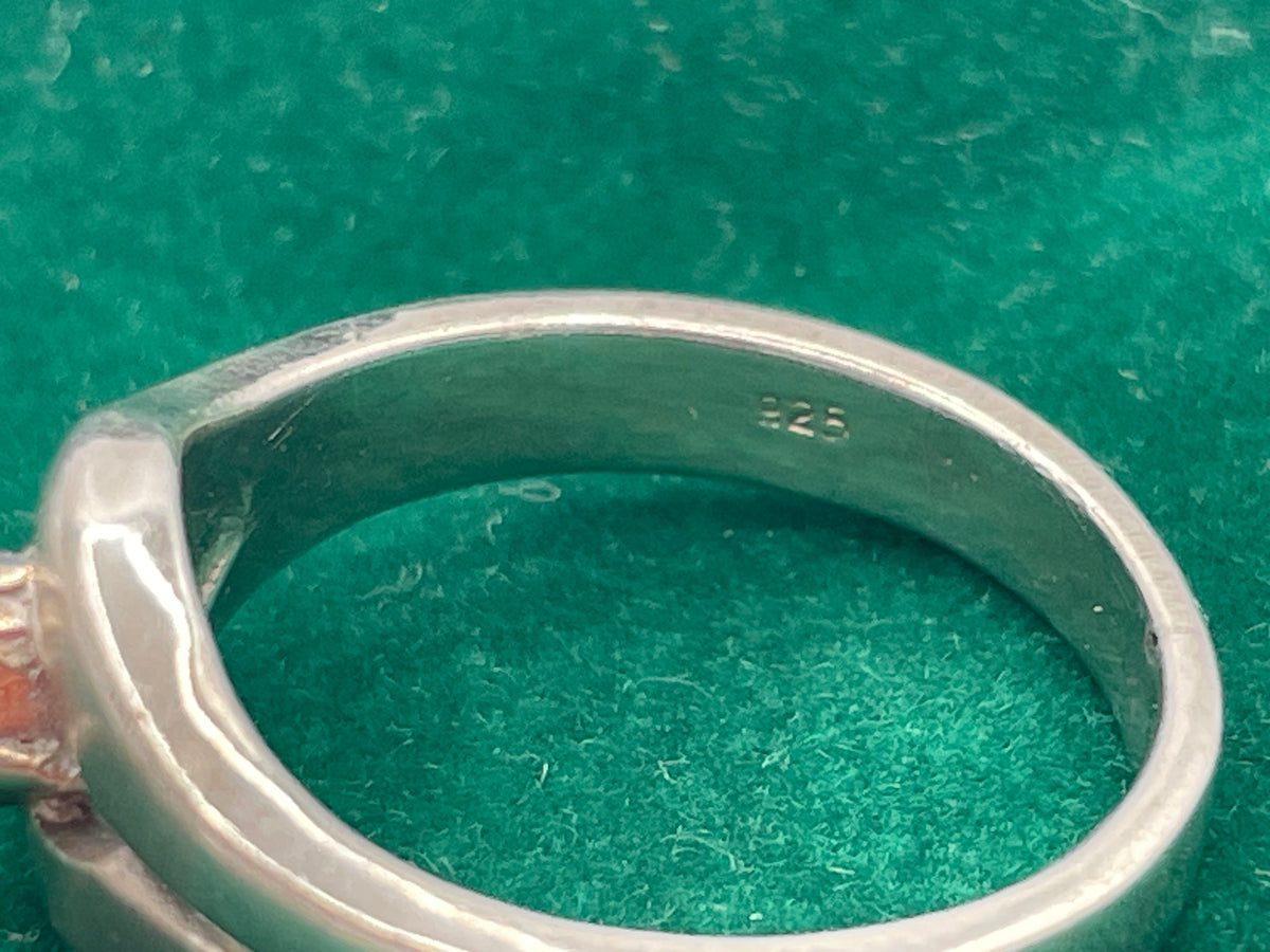 Vintage Sterling Silver Pale Blue Solitaire Ring – Size O