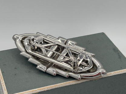 Vintage Art Deco Paste Convertible Double Dress Clip Brooch