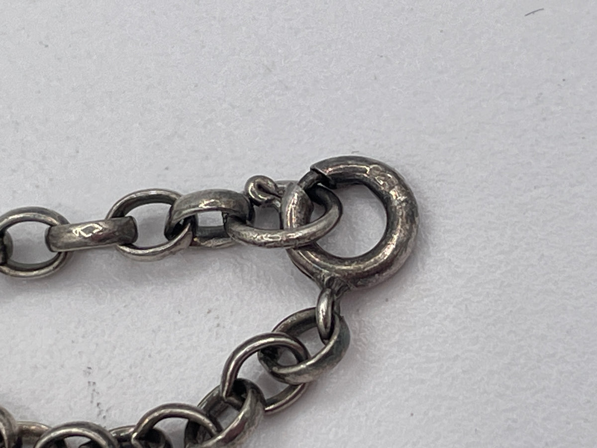 Vintage Sterling Silver Locket & Chain, 1977, Engraved Floral Oval