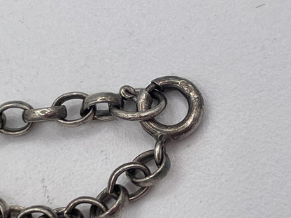Vintage Sterling Silver Locket & Chain, 1977, Engraved Floral Oval