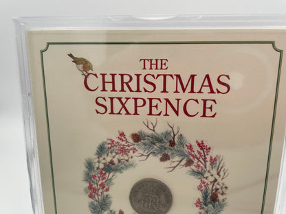 1948 George VI Christmas Sixpence Coin Display, Framed Festive Collectible, British Numismatic Decor
