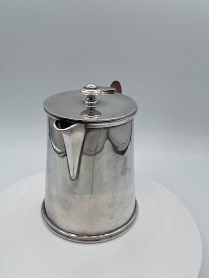 Vintage Silver Plated Coffee Pot, Antique H&CS EP Hot Water Jug, Retro Tableware