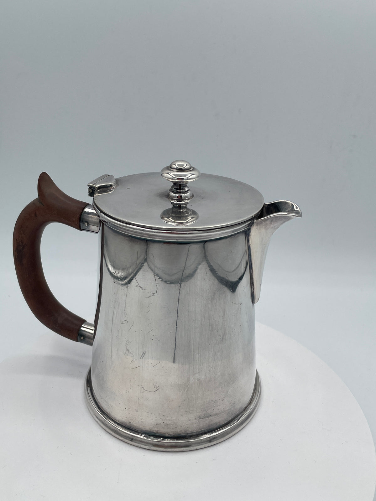 Vintage Silver Plated Coffee Pot, Antique H&CS EP Hot Water Jug, Retro Tableware