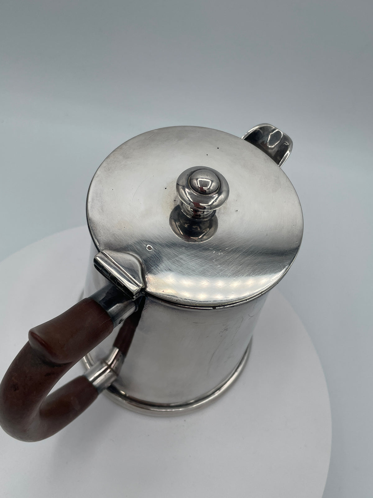 Vintage Silver Plated Coffee Pot, Antique H&CS EP Hot Water Jug, Retro Tableware