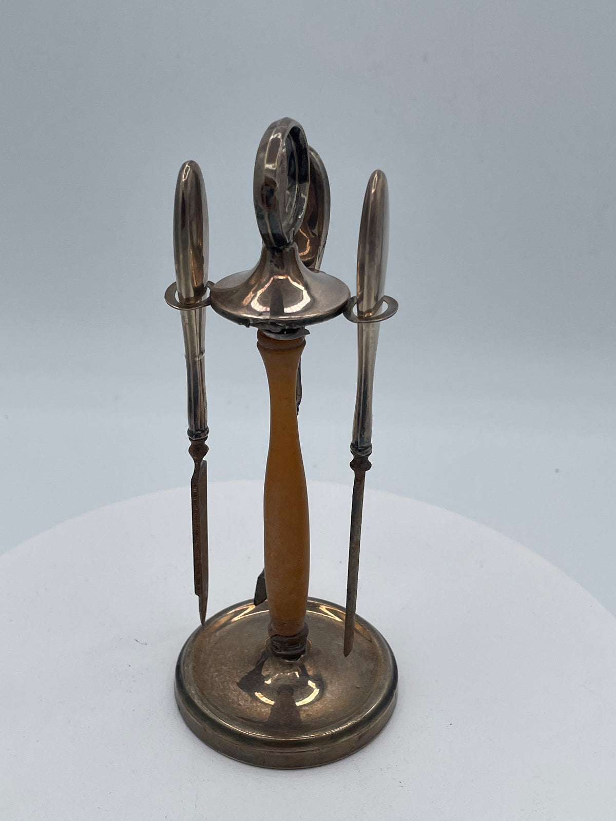 Antique 1920s Sterling Silver Manicure Stand, William Devenport 1927, Restoration Project