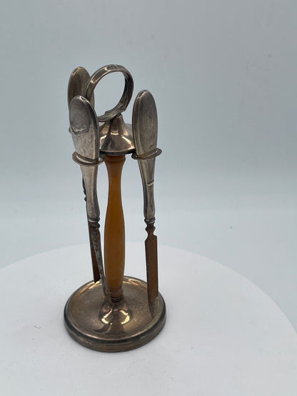 Antique 1920s Sterling Silver Manicure Stand, William Devenport 1927, Restoration Project