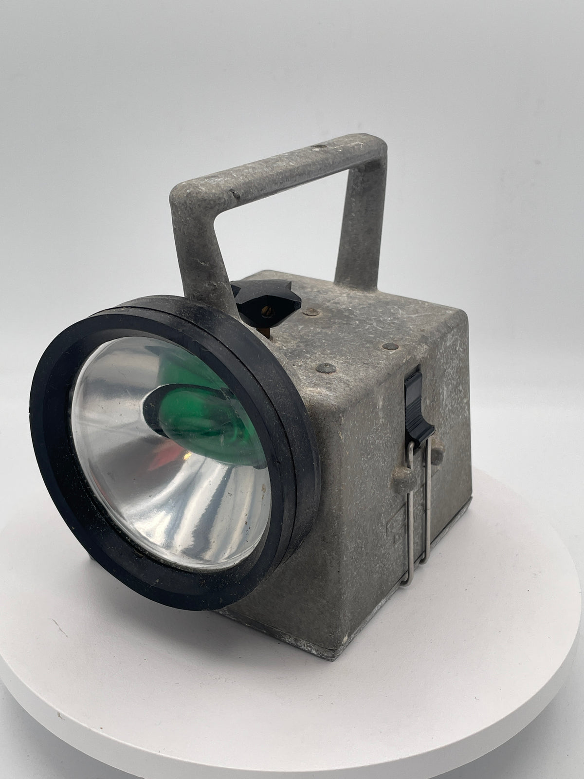 Vintage British Rail Bardic Signal Lamp, Cast Aluminium Railway Handlamp, Southampton, c.1960s