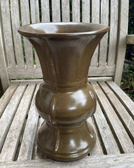 A Chinese Tea Dust Glazed Stoneware Vase, 25cm High