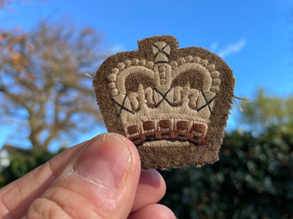 Six original British Army cloth patch badges