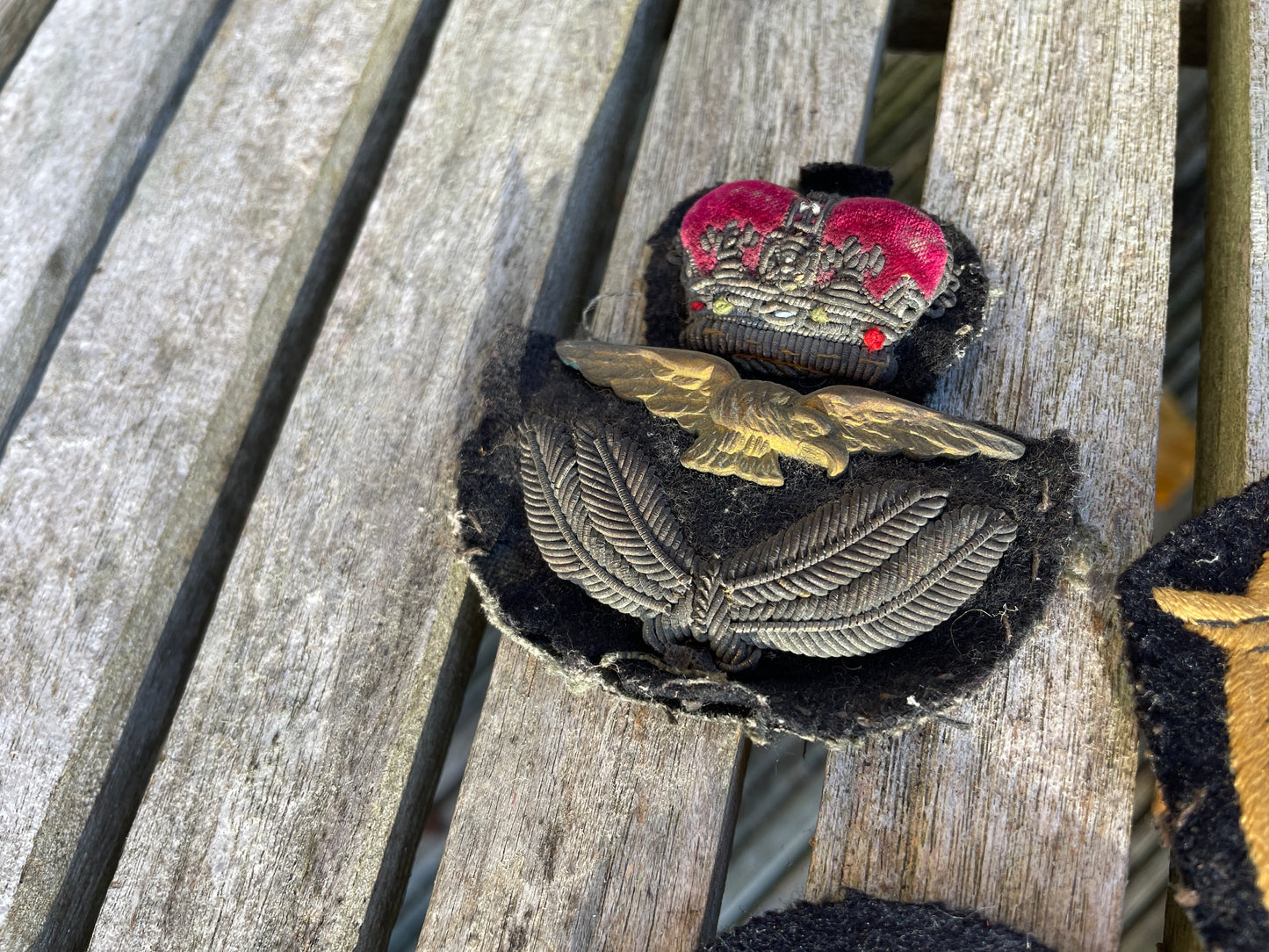 Three original WW2 Royal Airforce patch badges