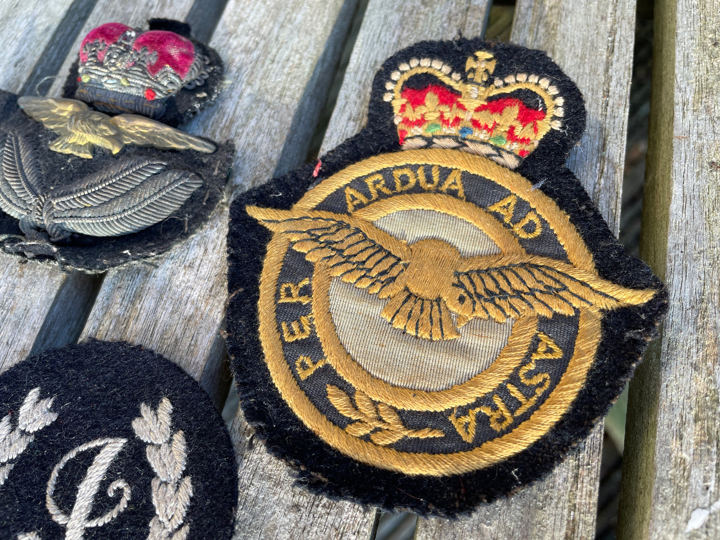 Three original WW2 Royal Airforce patch badges