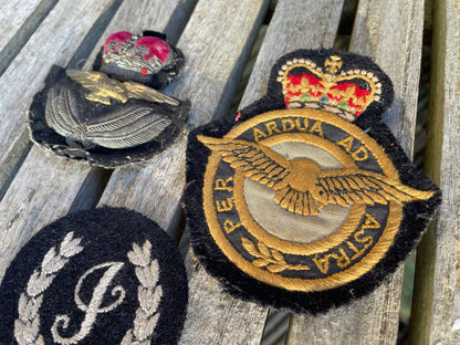 Three original WW2 Royal Airforce patch badges