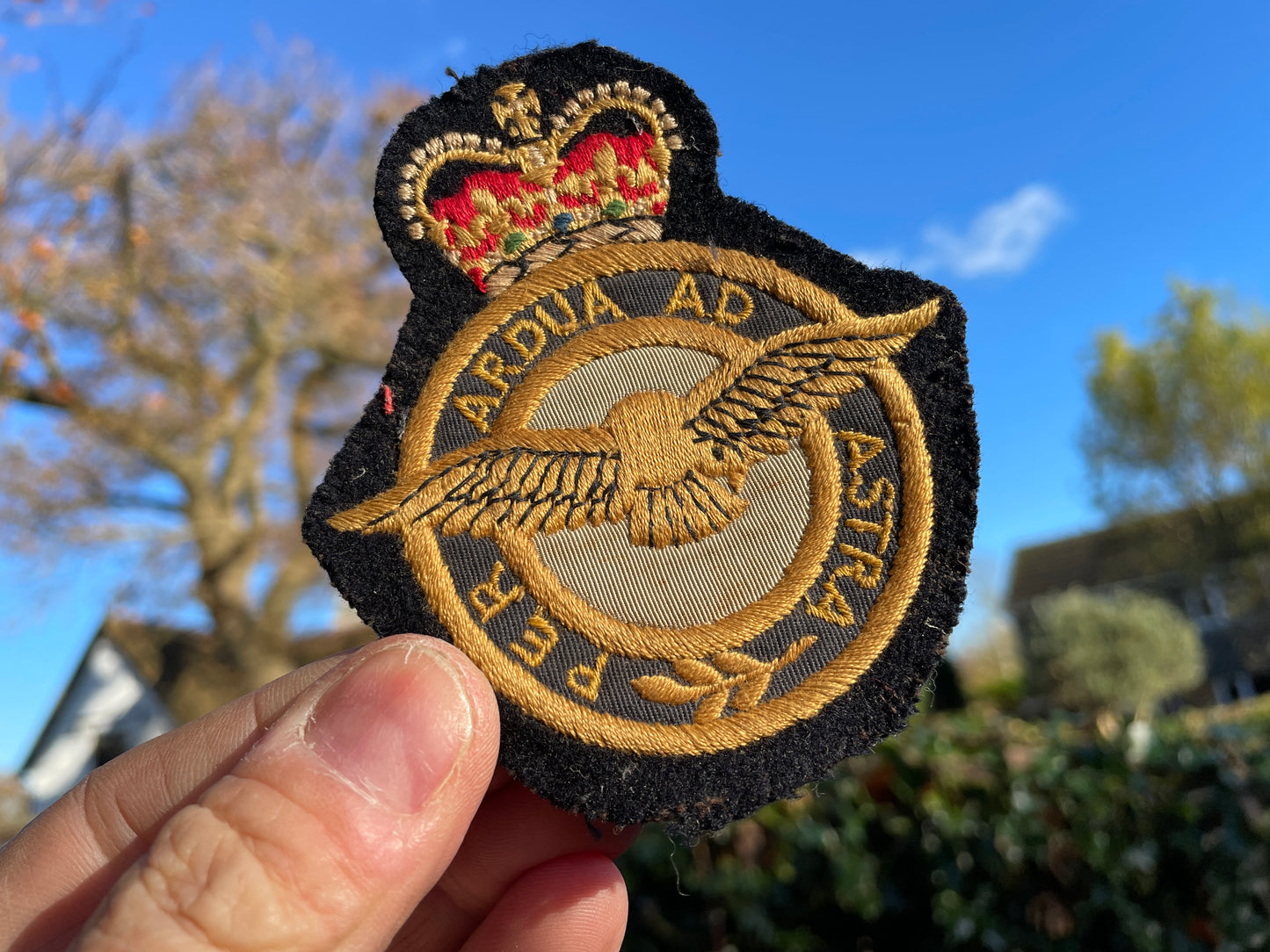 Three original WW2 Royal Airforce patch badges