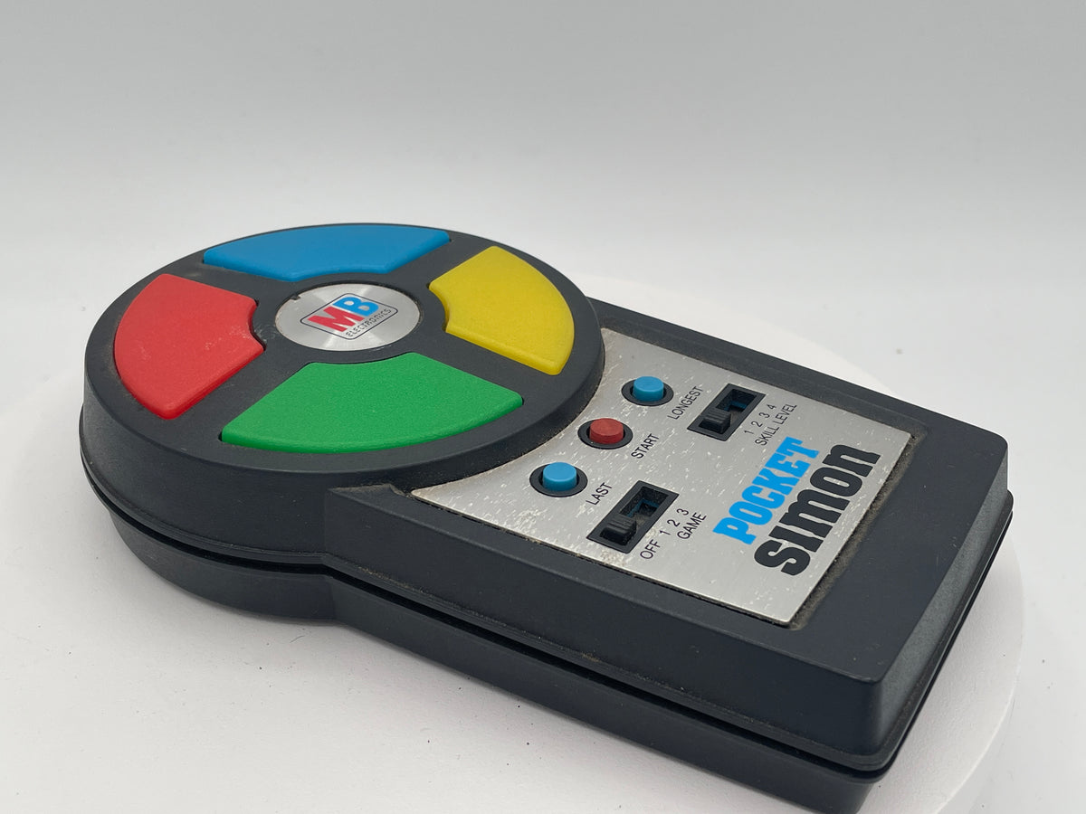 Vintage 1980s MB Electronics Pocket Simon Electronic Game - Tested & Working Retro Toy