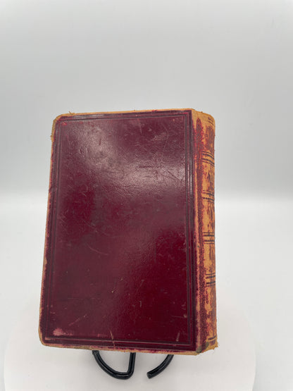 Antique Victorian 19th-Century SPCK Holy Bible - Red Leather Pocket Edition