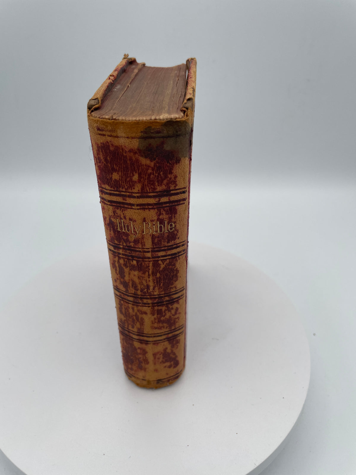 Antique Victorian 19th-Century SPCK Holy Bible - Red Leather Pocket Edition