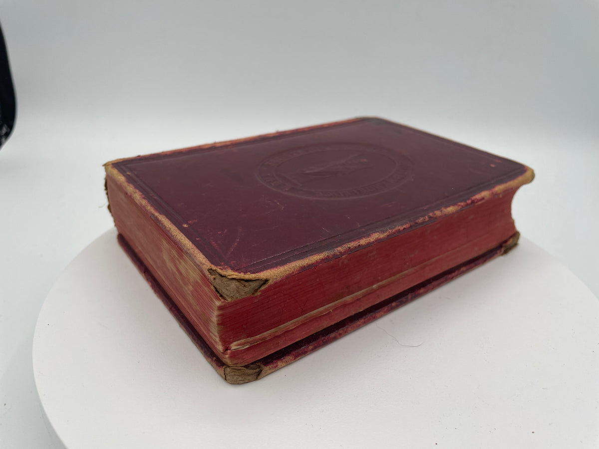 Antique Victorian 19th-Century SPCK Holy Bible - Red Leather Pocket Edition