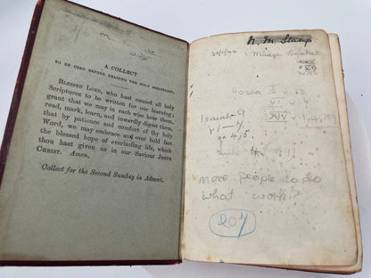 Antique Victorian 19th-Century SPCK Holy Bible - Red Leather Pocket Edition