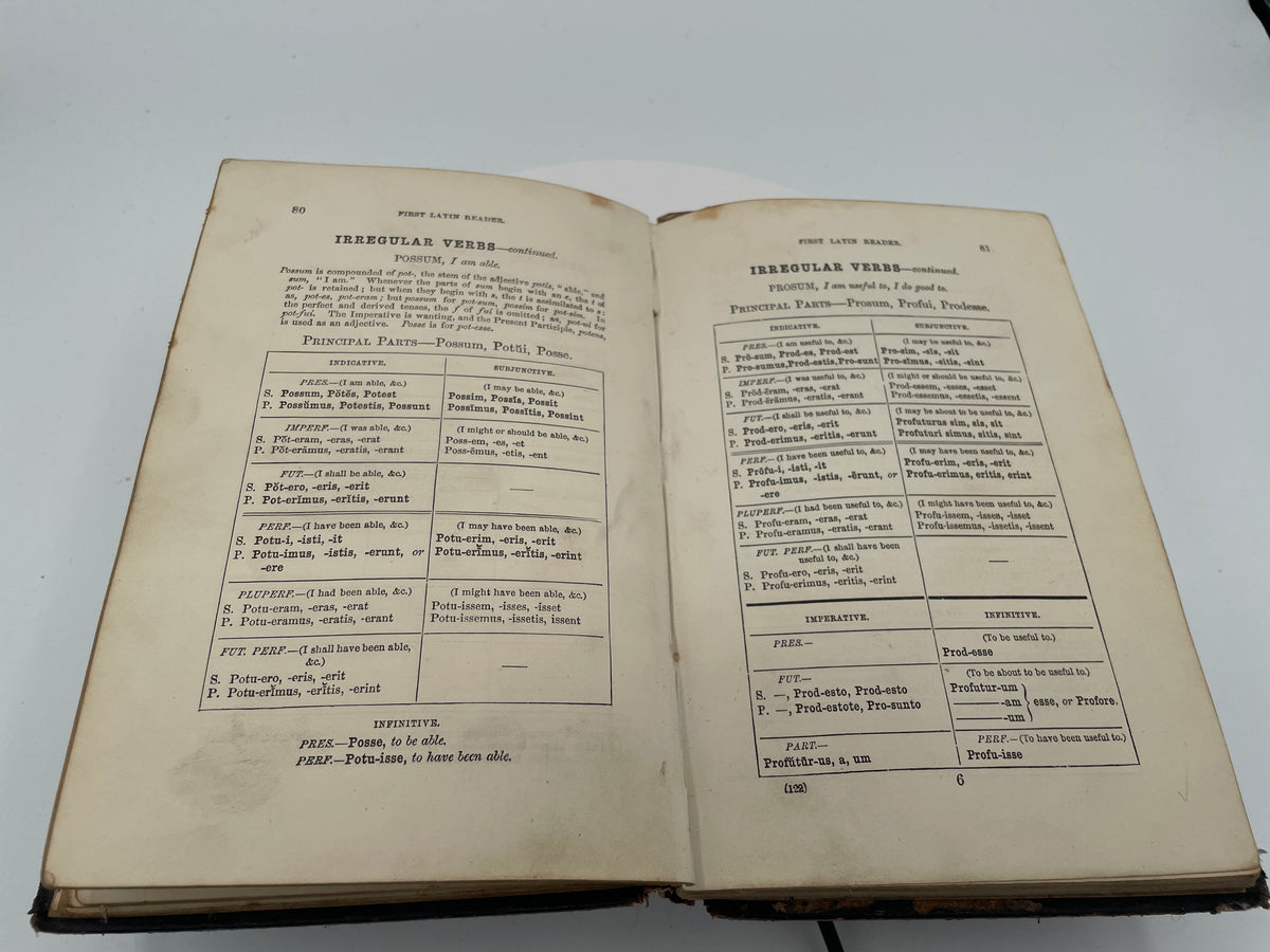 Antique 1878 First Latin Book - Nelson's School Series by Dr. Bryce, Inscribed 1881