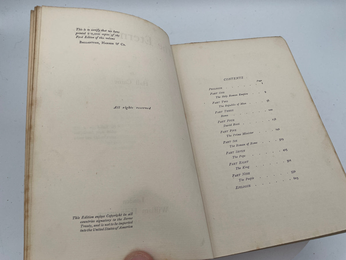 Antique 1901 The Eternal City by Hall Caine - First Edition Hardcover