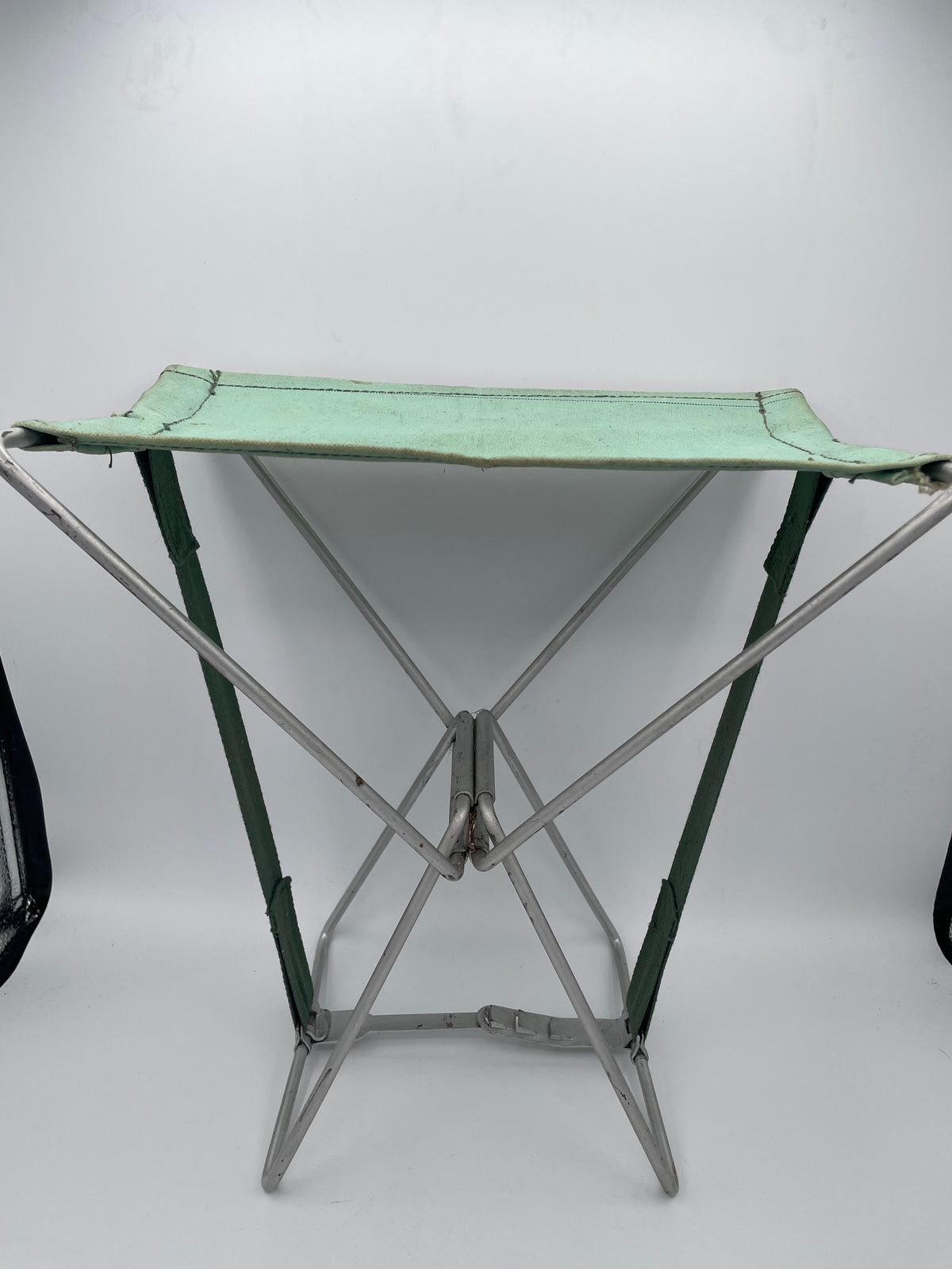 Vintage 1950s/1960s Folding Metal & Canvas Camping Fishing Stool