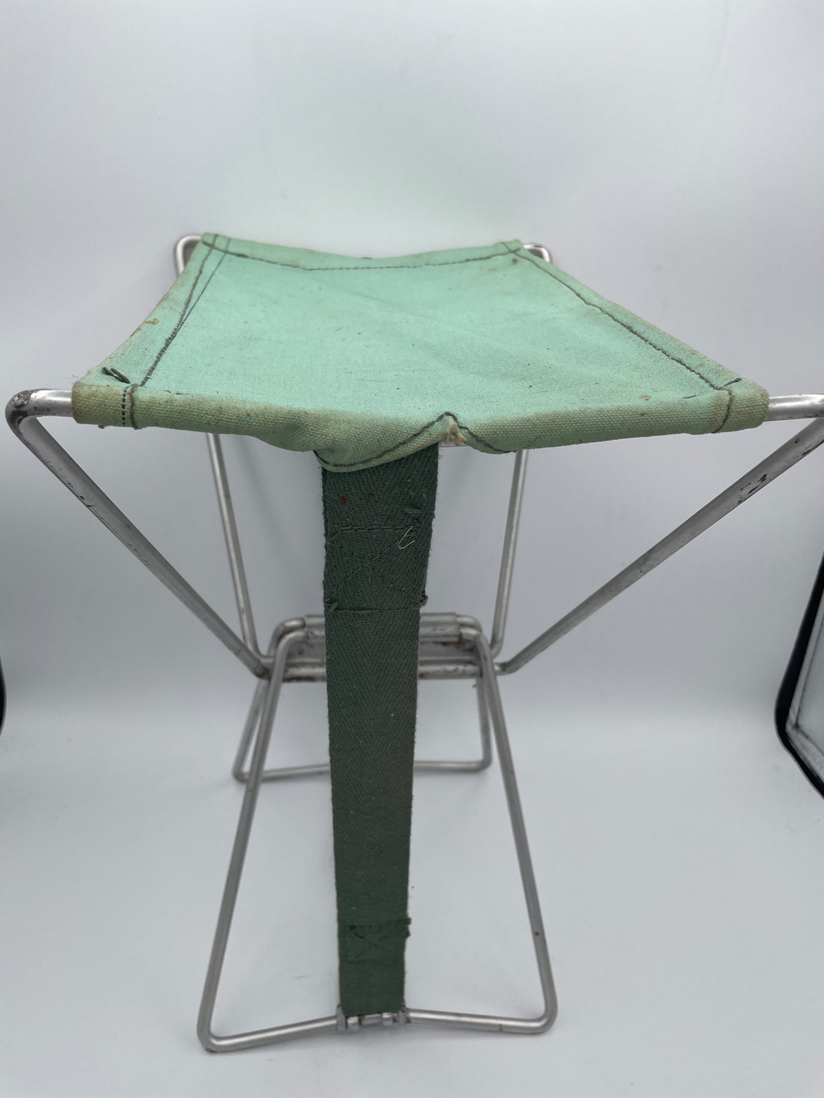 Vintage 1950s/1960s Folding Metal & Canvas Camping Fishing Stool