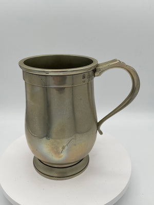 Vintage English Pewter Quart Tankard by G. Davis & Sons London– 1 Quart Capacity