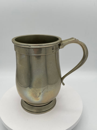 Vintage English Pewter Quart Tankard by G. Davis & Sons London– 1 Quart Capacity