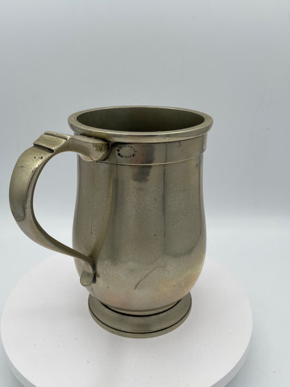 Vintage English Pewter Quart Tankard by G. Davis & Sons London– 1 Quart Capacity