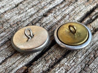 Two vintage Police and prisons buttons 24mm diameter