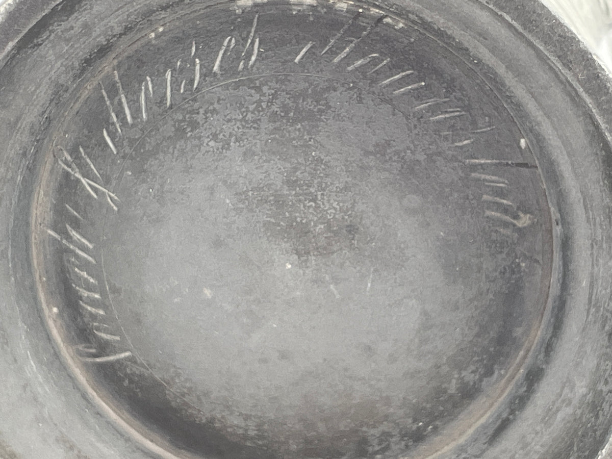 Antique 19th-Century English Pewter Pouring Pint Tankard with Monogram – Circa 1870
