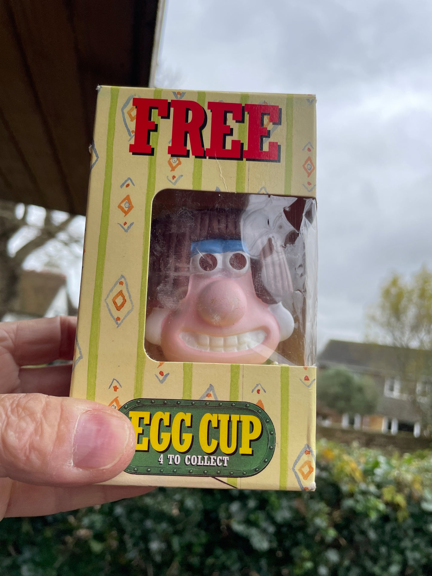 Complete set of four Wallace and Gromit Egg cups in original packaging