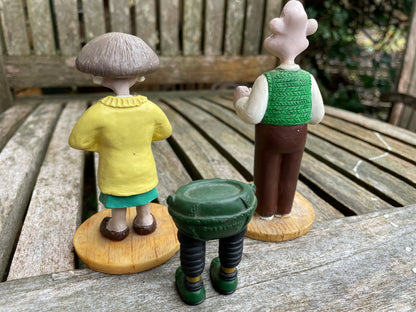 Wallace and Gromit wrong Trousers figurines tallest 11cm c1993