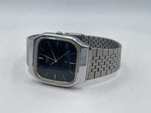 Vintage 1980s Casio MQ-300 Quartz Watch - 32mm Black Dial Stainless Steel Retro Watch